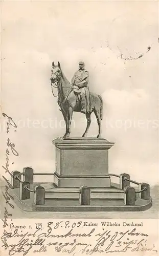 AK / Ansichtskarte Herne_Westfalen Kaiser Wilhelm Denkmal Herne_Westfalen