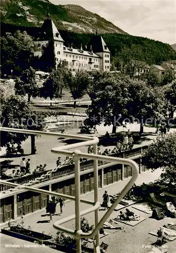 AK / Ansichtskarte Millstatt_Millstaettersee Hotel Promenade Strand Millstatt_Millstaettersee