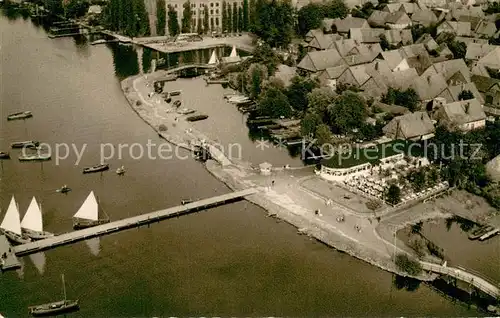 AK / Ansichtskarte Steinhuder_Meer Ratskeller und Promenade Fliegeraufnahme Steinhuder Meer