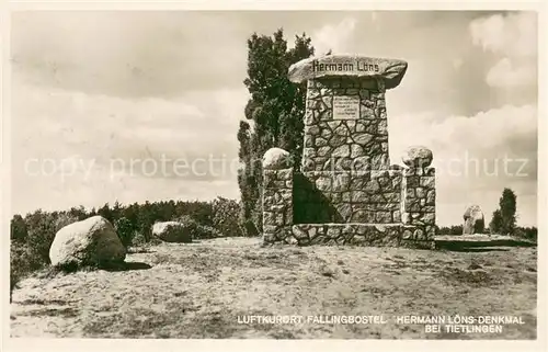 AK / Ansichtskarte Fallingbostel Hermann Loens Denkmal Fallingbostel