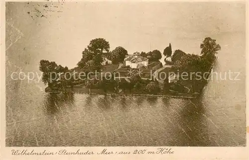 AK / Ansichtskarte Steinhuder_Meer Fliegeraufnahme mit Wilhelmstein Steinhuder Meer