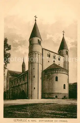 AK / Ansichtskarte Gernrode_Harz Stiftskirche Gernrode Harz