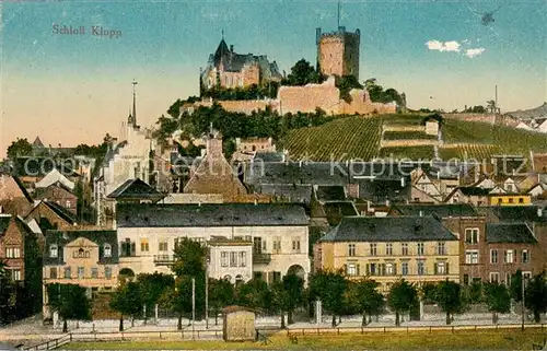 AK / Ansichtskarte Bingen_Rhein Ansicht mit Schloss Klopp Bingen Rhein