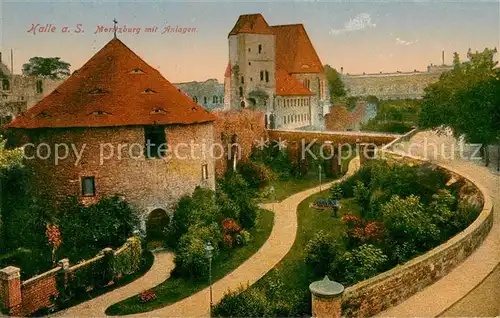 AK / Ansichtskarte Halle_Saale Moritzburg mit Anlagen Halle_Saale