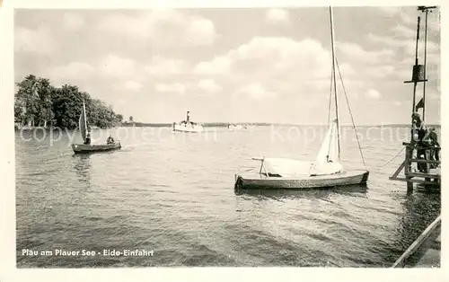 AK / Ansichtskarte Plau_See Eide Einfahrt vom Plauer See Mecklenburgische Seenplatte Plau_See