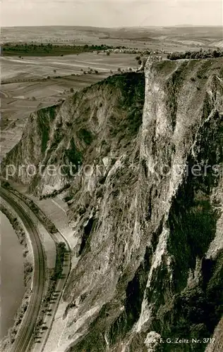 AK / Ansichtskarte Bad_Kreuznach Rotenfels mit Bastei Panorama Blick ins Nahetal Bad_Kreuznach