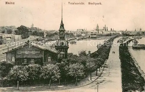 AK / Ansichtskarte Mainz_Rhein Stadtpark Mainzer Ruder Verein Mainz Rhein