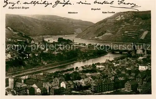 AK / Ansichtskarte Bingen_Rhein Bingerbrueck Maeuseturm Bingerloch Ruine Ehrenfels Bingen Rhein