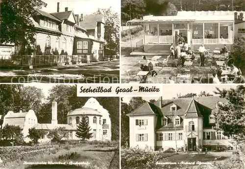 AK / Ansichtskarte Graal Mueritz_Ostseebad Sanatorium Eiscafe Kommunales Warmbad Graal Mueritz_Ostseebad