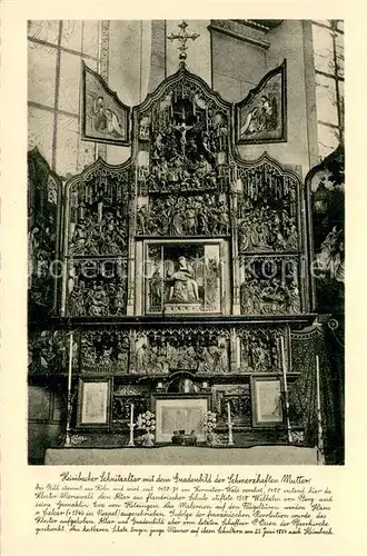 AK / Ansichtskarte Heimbach_Eifel Heimbacher Schnitzaltar Gnadenbild der Schmerzhaften Mutter Klosterkirche Heimbach Eifel