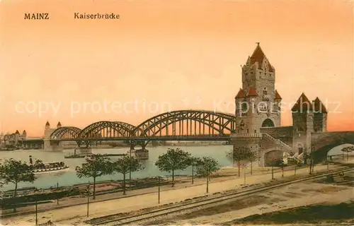 AK / Ansichtskarte Mainz_Rhein Kaiserbruecke Mainz Rhein