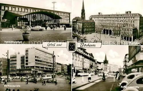 AK / Ansichtskarte Bochum Hauptbahnhof Rathaus Rathausplatz Bongardstrasse Bochum