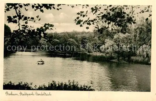 AK / Ansichtskarte Bochum Stadtpark Gondelteich Bochum