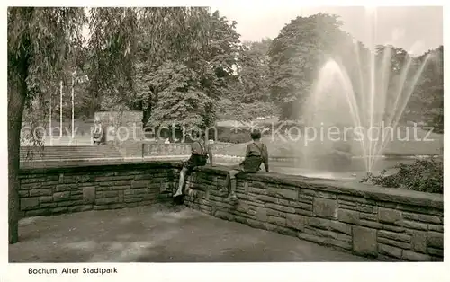 AK / Ansichtskarte Bochum Alter Stadtpark Fontaene Bochum