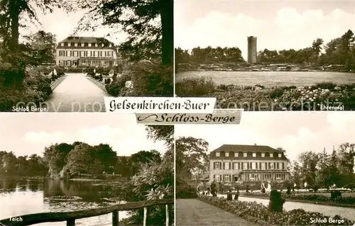 AK / Ansichtskarte Buer_Gelsenkirchen Schloss Berge Ehrenmal Teich Buer Gelsenkirchen