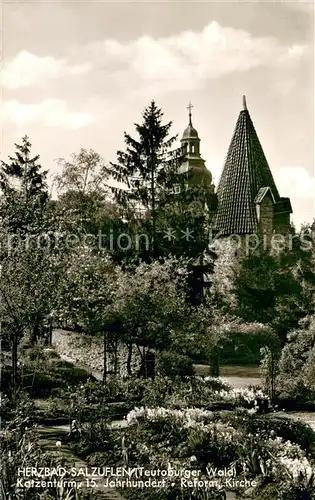 AK / Ansichtskarte Bad_Salzuflen Katzenturm Reformierte Kirche Bad_Salzuflen