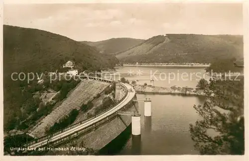 AK / Ansichtskarte Heimbach_Eifel Urfttalsperre Sperrmauer Stausee Heimbach Eifel