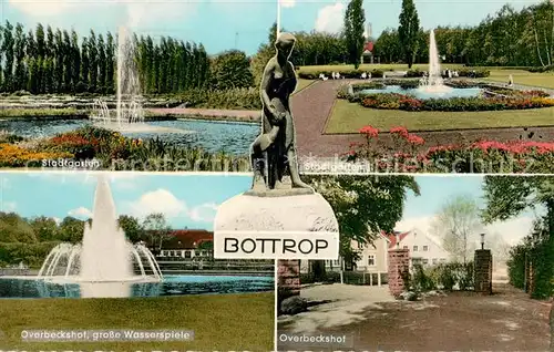 AK / Ansichtskarte Bottrop Stadtgarten Wasserspiele Overbeckshof Statue Bottrop