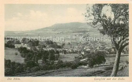 AK / Ansichtskarte Gersfeld_Rhoen Panorama mit der Eube Gersfeld Rhoen