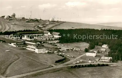 AK / Ansichtskarte Gersfeld_Rhoen Wasserkuppe Fliegeraufnahme Gersfeld Rhoen