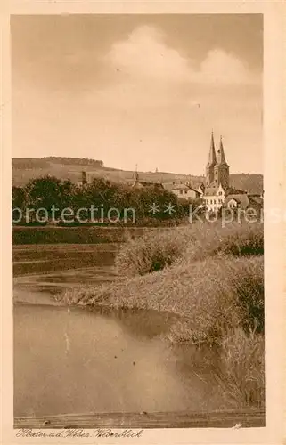 AK / Ansichtskarte Hoexter_Weser Partie an der Weser Hoexter Weser