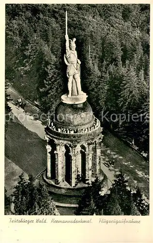 AK / Ansichtskarte Detmold Hermannsdenkmal im Teutoburger Wald Fliegeraufnahme Detmold