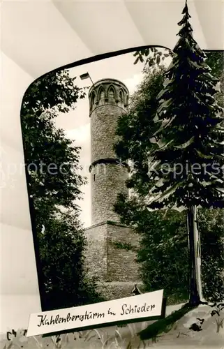 AK / Ansichtskarte Glashuette_Schieder Kahlenbergturm Glashuette_Schieder