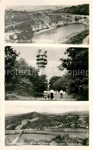 AK / Ansichtskarte Minden_Westfalen Blauer See Jacobsberg Bismarckturm Funk  und Fernsehstation Panorama Blick vom Kaiser Wilhelm Denkmal Minden_Westfalen