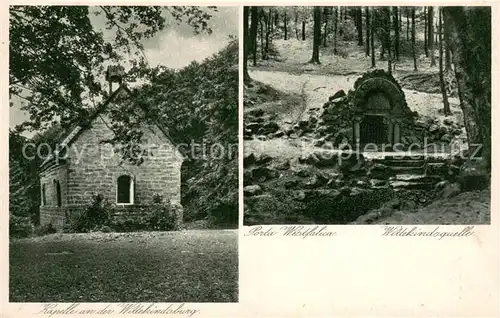 AK / Ansichtskarte Porta_Westfalica Kapelle an der Wittekindsburg Wittekindsquelle Porta_Westfalica