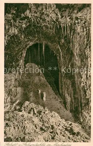 AK / Ansichtskarte Saalfeld_Saale Feengrotten Diadochithoehlen Stalagnitgebilde im Maerchendom Saalfeld_Saale