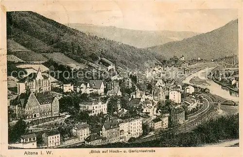 AK / Ansichtskarte Altena_Lenne Blick auf Hoch und Gerichtsstrasse Altena_Lenne