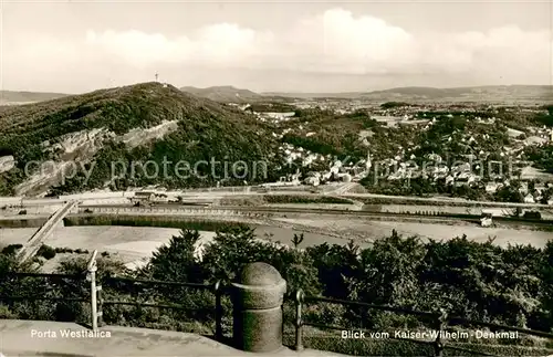 AK / Ansichtskarte Porta_Westfalica Panorama Blick vom Kaiser Wilhelm Denkmal Porta_Westfalica