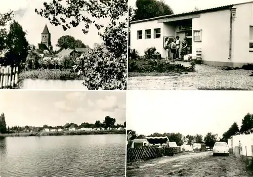 AK / Ansichtskarte Mehr_Wesel Campingplatz Im Bonekamp Blick zur Kirche Mehr_Wesel