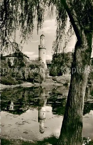 AK / Ansichtskarte Bad_Homburg Schloss mit Teich Bad_Homburg