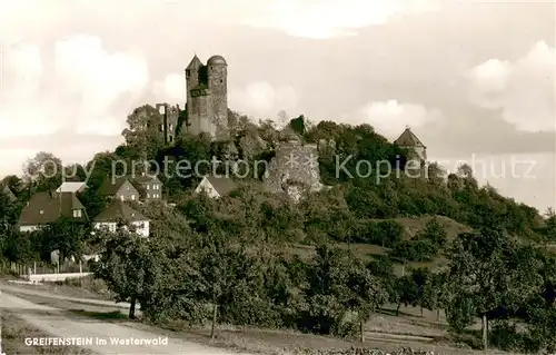 AK / Ansichtskarte Greifenstein_Hessen Blick zur Burg Greifenstein im Westerwald Greifenstein_Hessen