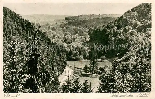 AK / Ansichtskarte Braunfels Panorama Blick nach dem Muehltal Kupfertiefdruck Braunfels