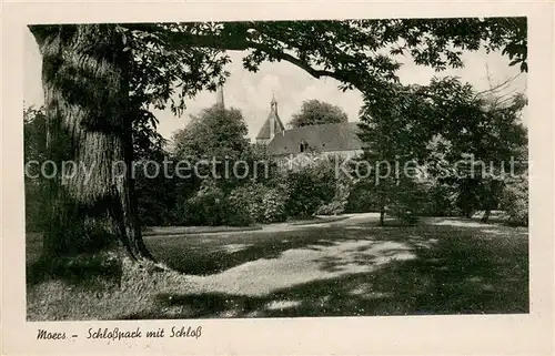 AK / Ansichtskarte Moers_Moers Schlosspark mit Schloss 