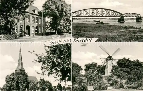 AK / Ansichtskarte Baerl Gebaeude Bruecke Kirchturm Muehle Baerl