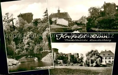 AK / Ansichtskarte Linn_Krefeld Burgturm Kurkoelnische Landesburg Ruine Linn Krefeld