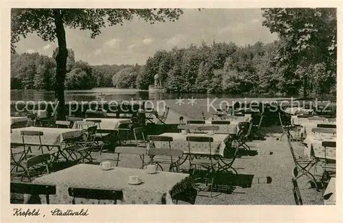 AK / Ansichtskarte Krefeld Stadtwald Terrasse Krefeld