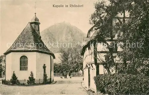 AK / Ansichtskarte Rhoendorf Kapelle und Drachenfels Rhoendorf