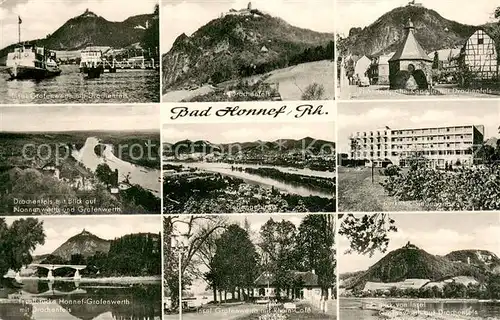 AK / Ansichtskarte Bad_Honnef Drachenfels Grafenwerth Rhoendorf Siebengebirge Foto Groote Bad_Honnef