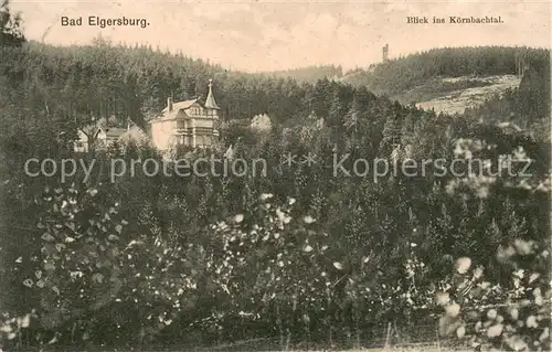 AK / Ansichtskarte Bad_Elgersburg Panorama Blick ins Koernbachtal Bad_Elgersburg