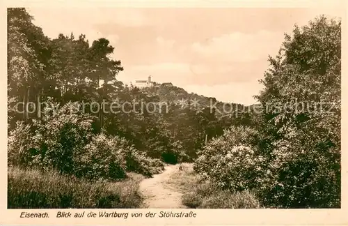 AK / Ansichtskarte Eisenach_Thueringen Blick auf die Wartburg von der Stoehrstrasse Eisenach Thueringen