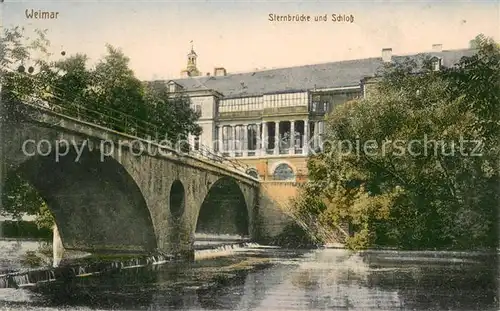 AK / Ansichtskarte Weimar__Thueringen Sternbruecke und Schloss Feldpost 