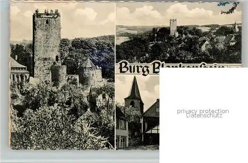 AK / Ansichtskarte Blankenstein_Ruhr Ansichten Burg Blankenstein in verschiedenen Jahrhunderten Reklame Blankenstein_Ruhr