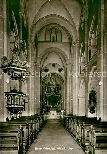 AK / Ansichtskarte Werden_Ruhr_Essen Abteikirche Innenansicht 