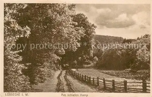 AK / Ansichtskarte Luebbecke_Westfalen Am schiefen Kamp Luebbecke_Westfalen