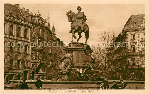 AK / Ansichtskarte Koeln_Rhein Denkmal Wilhelm I Koeln_Rhein