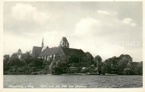 AK / Ansichtskarte Ratzeburg Blick von der Baek auf Dom Ratzeburg